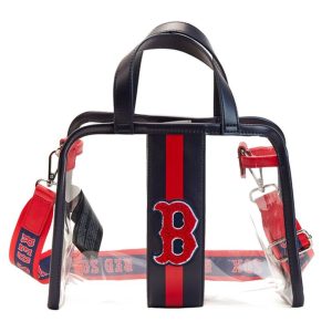 MLB Boston Red Sox Clear Tote Crossbody Stadium Bag with Pouch 