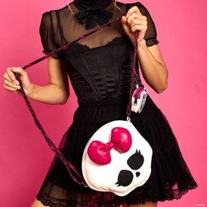 Monster High Skullette Figural Crossbody Bag with Coin Bag
