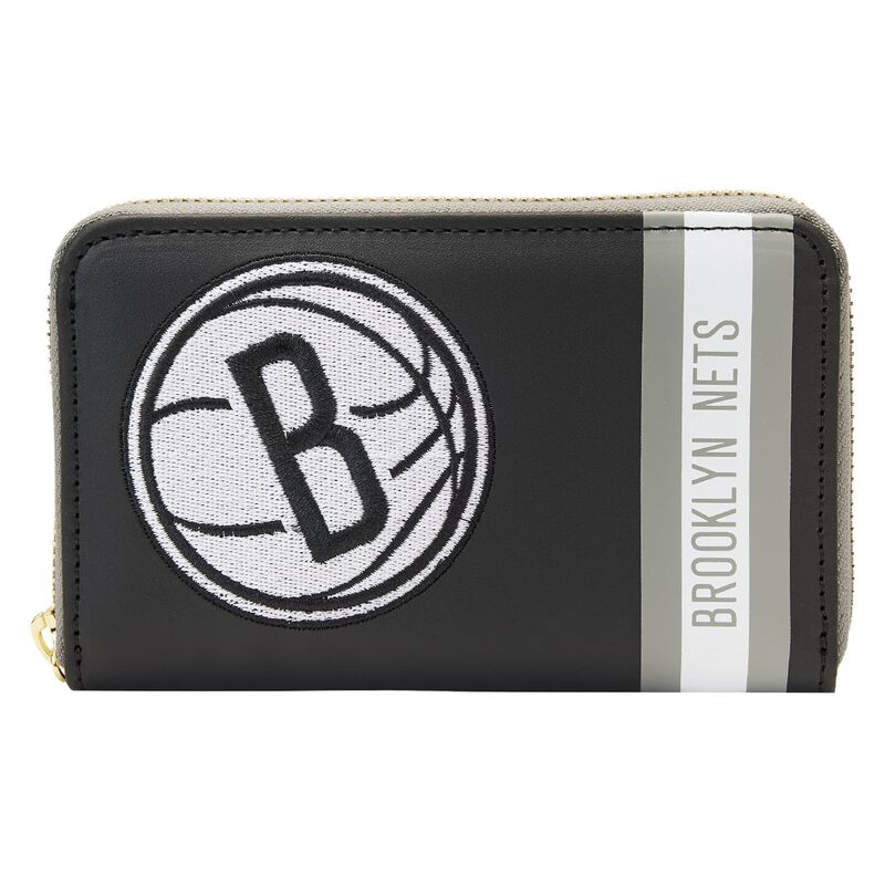 NBA Brooklyn Nets Patch Icons Zip Around Wallet