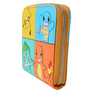 Pokémon Color Block Starters Zip Around Wallet