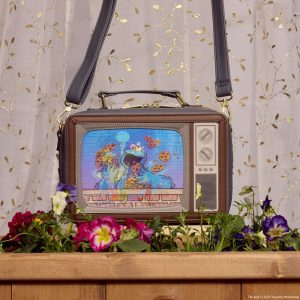 Sesame Street Lenticular Retro TV Triple Lenticular Crossbody Bag