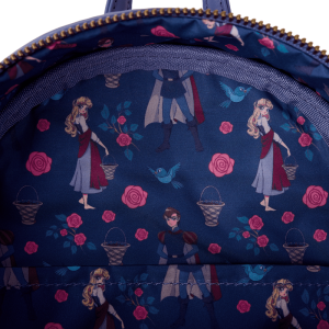 Sleeping Beauty Princess Aurora & Prince Phillip Floral Mini Backpack