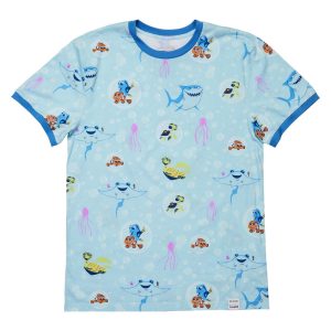 Finding Nemo 20th Anniversary Bubbles All-Over Print Unisex Ringer Tee 