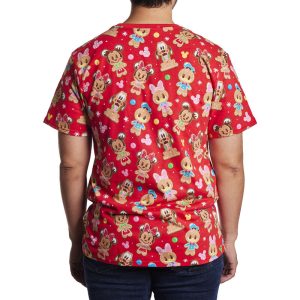 Mickey & Friends Gingerbread Cookie All-Over Print Unisex Tee 