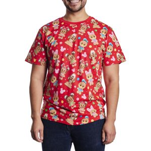 Mickey & Friends Gingerbread Cookie All-Over Print Unisex Tee 