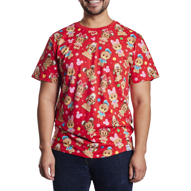 Mickey & Friends Gingerbread Cookie All-Over Print Unisex Tee 