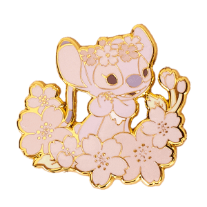 Stitch & Angel Cherry Blossom Mystery Box Pin