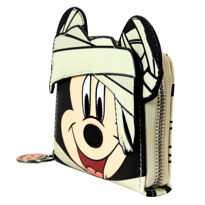 Mickey Mouse Mummy Cosplay Glow Zip Around Wallet