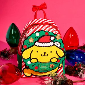 Sanrio Exclusive Pompompurin Santa Hat Light Up Mini Backpack